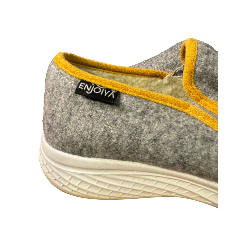 Enjoiya Felt Upper Heather Gray Slip-on Shoes Men Size  8.5 - Picture 4 of 9